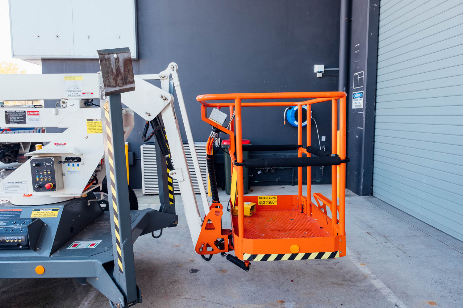Snorkel TL37J boom lift control panel close-up